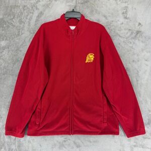 American Classic Sportswear USC Trojans Vintage Fleece Jacket Mens XL Red NCAA